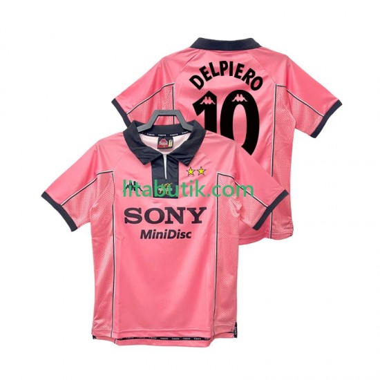 Juventus DEL PIER0 10 1997 Retro Män Borta Fotbollströja 1998 Kortärmad