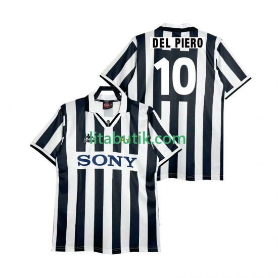 Juventus DEL PIERO 10 1995 1996 Retro Män Hemma Fotbollströja Kortärmad