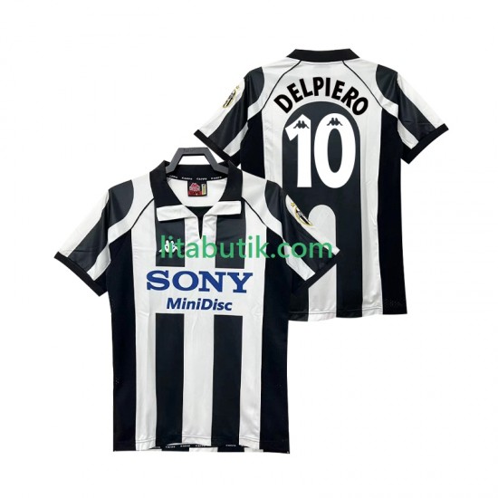 Juventus DEL PIERO 10 1997 Retro Män Hemma Fotbollströja 1998 Kortärmad