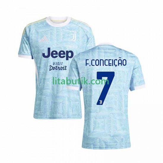Juventus Francisco Conceicao 7 Män Borta Fotbollströja 2025-2026 Kortärmad