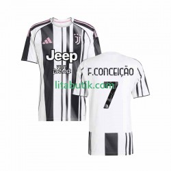 Juventus Francisco Conceicao 7 Män Hemma Fotbollströja 2025-2026 Kortärmad