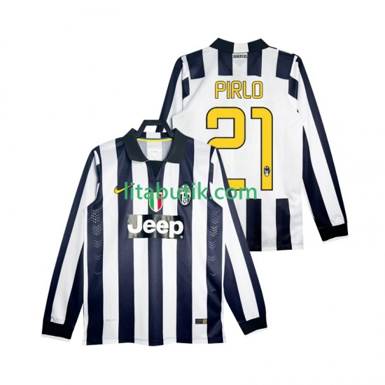 Juventus Pirlo 21 2014 2015 Retro Män Hemma Fotbollströja Långärmad