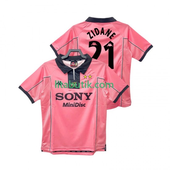 Juventus ZIDANE 21 1997 Retro Män Borta Fotbollströja 1998 Kortärmad