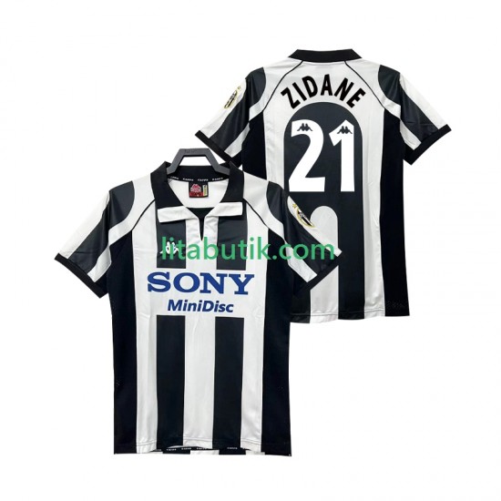 Juventus ZIDANE 21 1997 Retro Män Hemma Fotbollströja 1998 Kortärmad