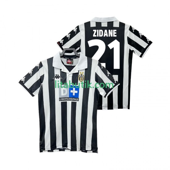 Juventus ZIDANE 21 2000 Retro Män Hemma Fotbollströja 1999 Kortärmad