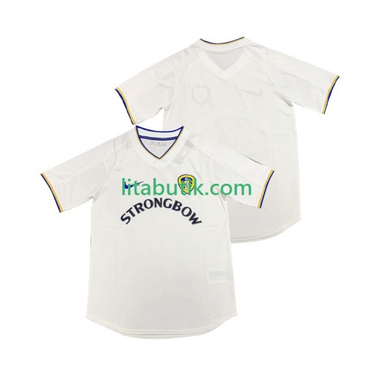 Leeds United 2000 2001 Retro Män Hemma Fotbollströja Kortärmad