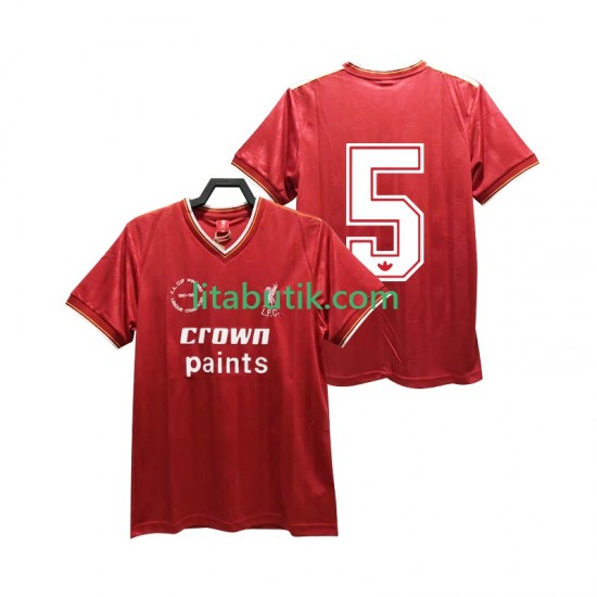Liverpool 5 1985 1986 Retro Män Hemma Fotbollströja Kortärmad