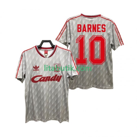 Liverpool BARNES 10 1989 1991 Retro Män Borta Fotbollströja Kortärmad