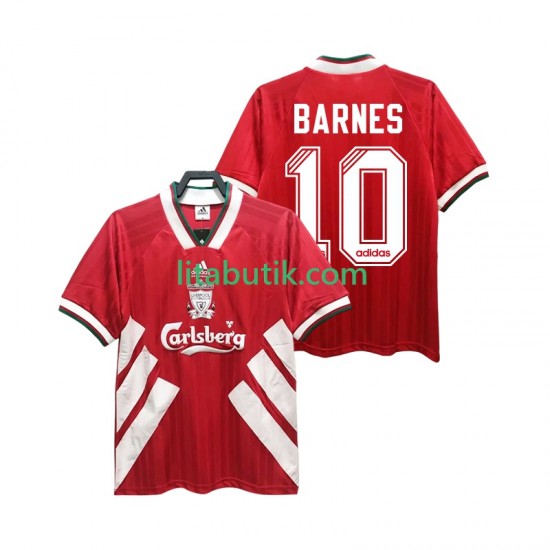 Liverpool BARNES 10 1993 1995 Retro Män Hemma Fotbollströja Kortärmad