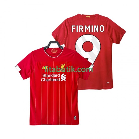 Liverpool FIRMINO 9 2019 2020 Retro Män Hemma Fotbollströja Kortärmad