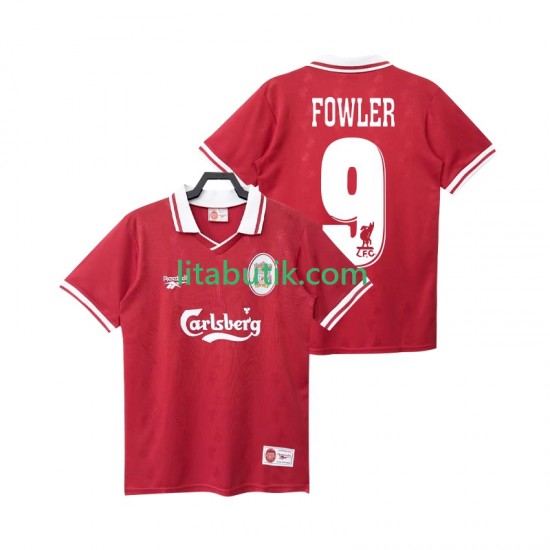 Liverpool FOWLER 9 1996 Retro Män Hemma Fotbollströja 1998 Kortärmad