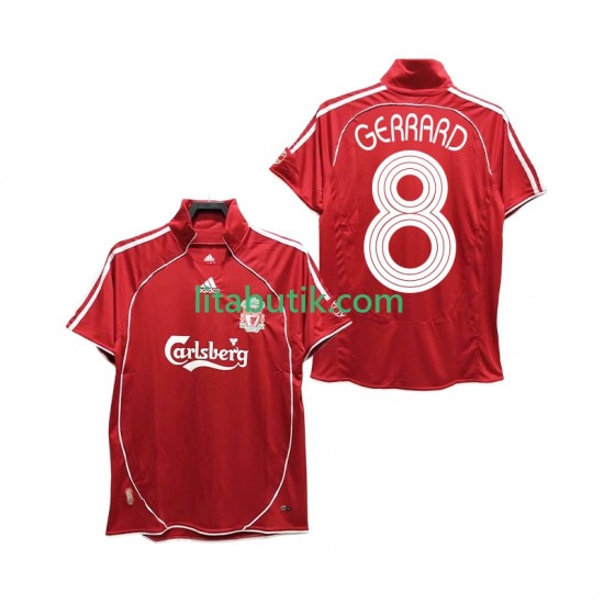 Liverpool GERRARD 8 Retro Män Hemma Fotbollströja 2008 2006 Kortärmad
