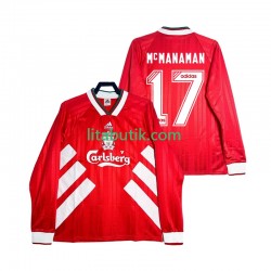 Liverpool MCMANAMAN 17 1993 1995 Retro Män Hemma Fotbollströja Långärmad Liverpool MCMANAMAN 17 1993 1995 Retro Män Hemma Fotbollströja Långärmad