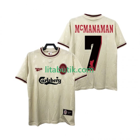 Liverpool MCMANAMAN 7 1996 1997 Retro Män Borta Fotbollströja Kortärmad