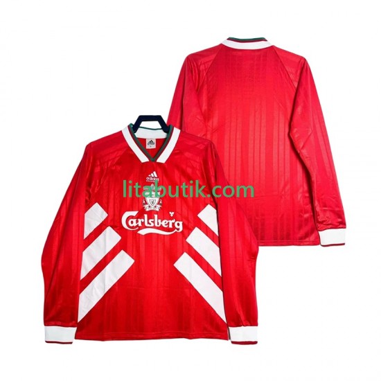 Liverpool 1993 1995 Retro Män Hemma Fotbollströja Långärmad