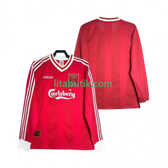 Liverpool 1995 1996 Retro Män Hemma Fotbollströja Långärmad