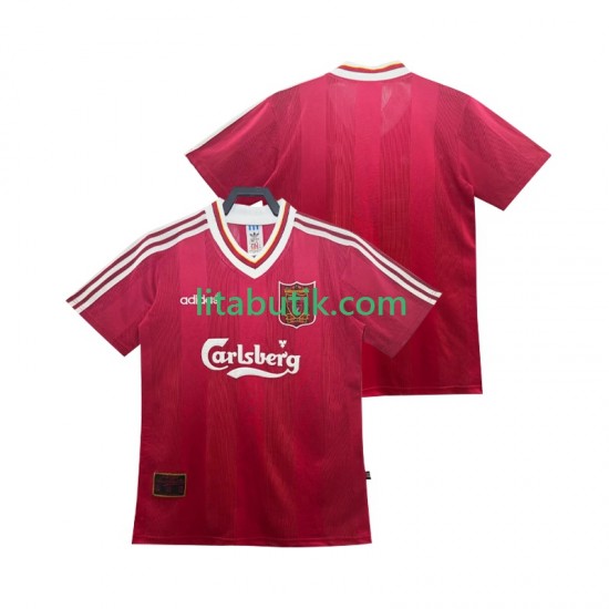 Liverpool 1995 1996 Retro Män Hemma Fotbollströja Kortärmad