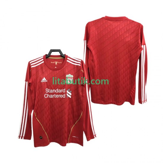 Liverpool 2012 Retro Män Hemma Fotbollströja 2010 Långärmad