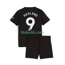 Manchester City Erling Haaland 9 Barn Borta Fotbollströja 2025-2026 Kortärmad