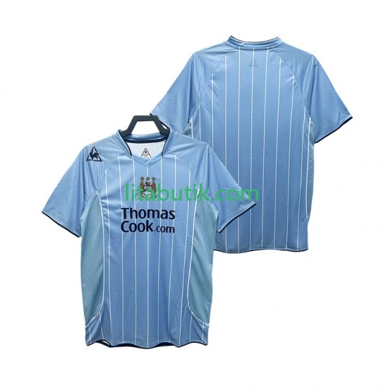 Manchester City 2007 Retro Män Hemma Fotbollströja 2008 Kortärmad
