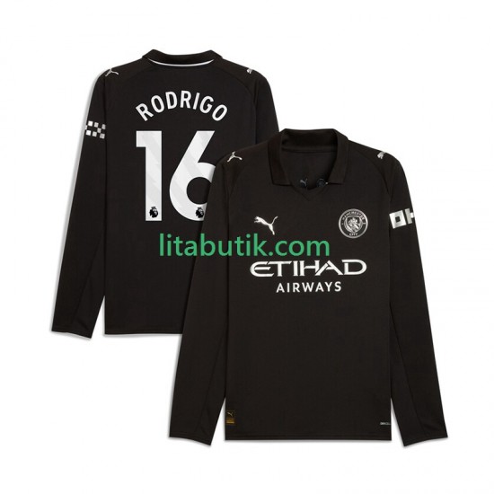 Manchester City Rodrigo Hernandez 16 Män Borta Fotbollströja 2025-2026 Långärmad