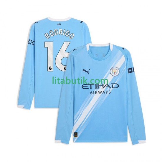 Manchester City Rodrigo Hernandez 16 Män Hemma Fotbollströja 2025-2026 Långärmad