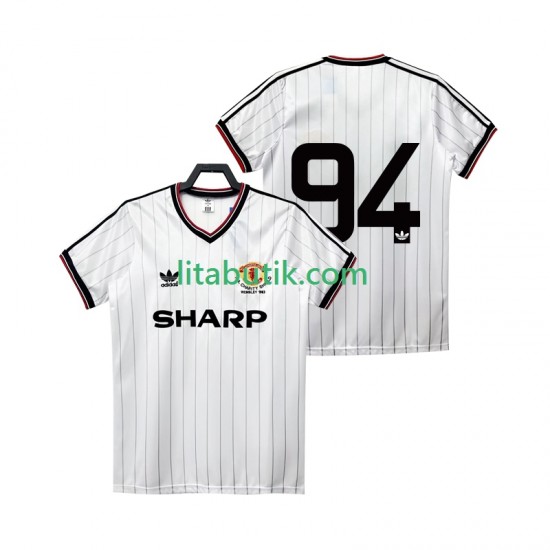 Manchester United 94 1983 1984 Retro Män Borta Fotbollströja Kortärmad