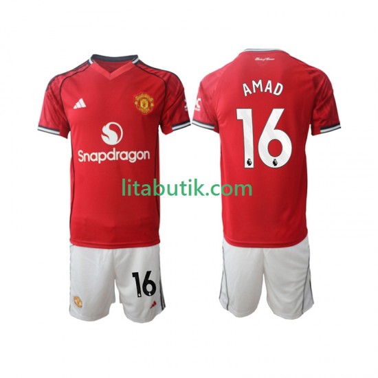 Manchester United Amad Diallo 16 Barn Hemma Fotbollströja 2025-2026 Kortärmad