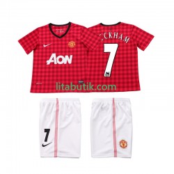 Manchester United BECKHAM 7 2012 2013 Retro Barn Hemma Fotbollströja Kortärmad