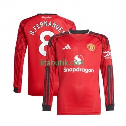 Manchester United Bruno Fernandes 8 Män Hemma Fotbollströja 2025-2026 Långärmad Manchester United Bruno Fernandes 8 Män Hemma Fotbollströja 2025-2026 Långärmad