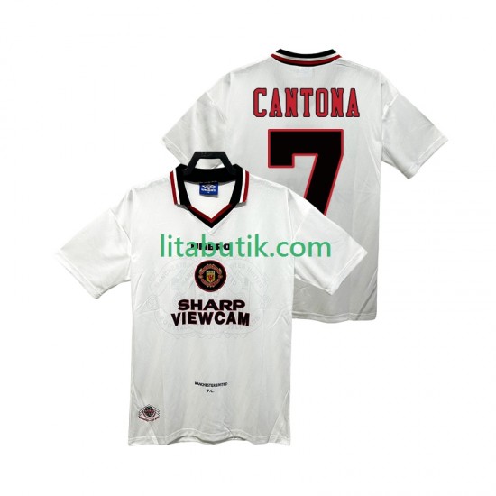 Manchester United CANTONA 7 1996 1997 Retro Män Borta Fotbollströja Kortärmad