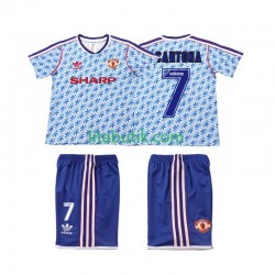 Manchester United CANTONA 7 1990 1992 Retro Barn Borta Fotbollströja Kortärmad