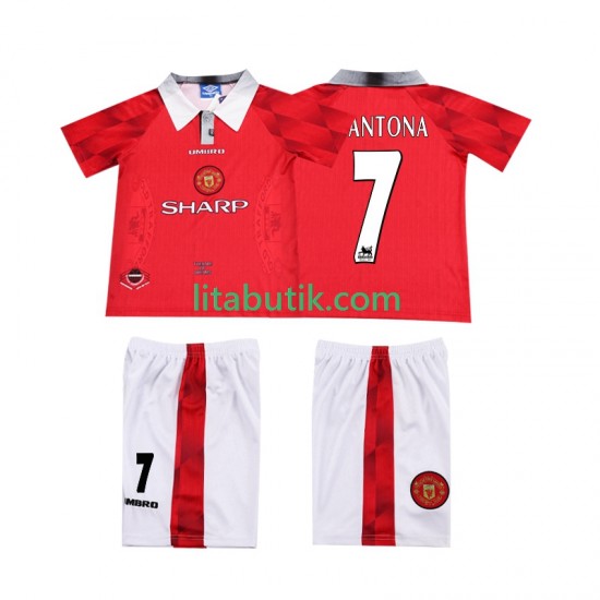 Manchester United CANTONA 7 1996 1997 Retro Barn Hemma Fotbollströja Kortärmad