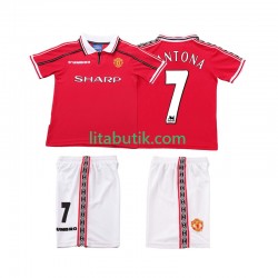 Manchester United CONTONA 7 Retro Barn Hemma Fotbollströja 1998 1999 Kortärmad Manchester United CONTONA 7 Retro Barn Hemma Fotbollströja 1998 1999 Kortärmad