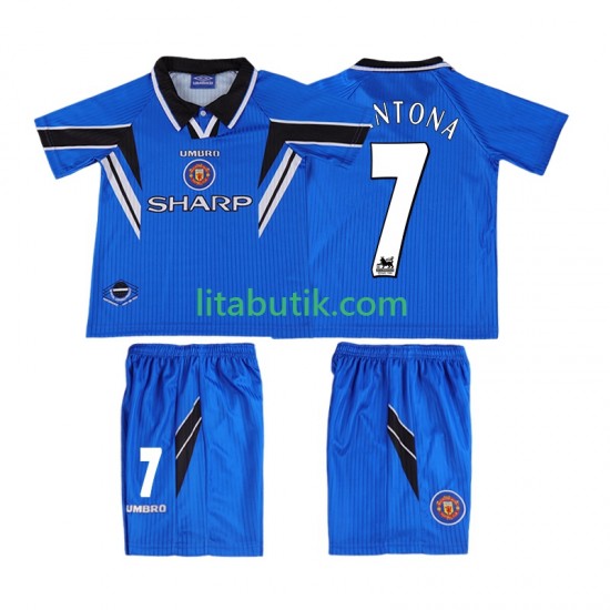 Manchester United CONTONA 7 1996 Retro Barn Tredje Fotbollströja 1998 Kortärmad