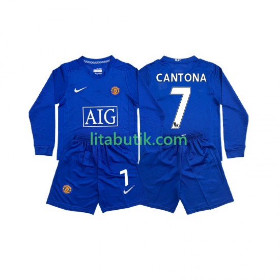 Manchester United CONTONA 7 2009 Retro Barn Tredje Fotbollströja 2008 Långärmad