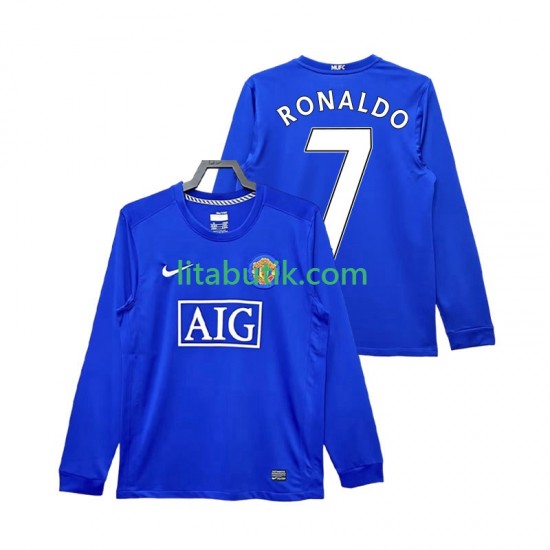 Manchester United Cristiano Ronaldo 7 2009 Retro Män Tredje Fotbollströja 2008 Långärmad