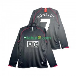 Manchester United Critstiano Ronaldo 7 2007 Retro Män Borta Fotbollströja 2008 Långärmad