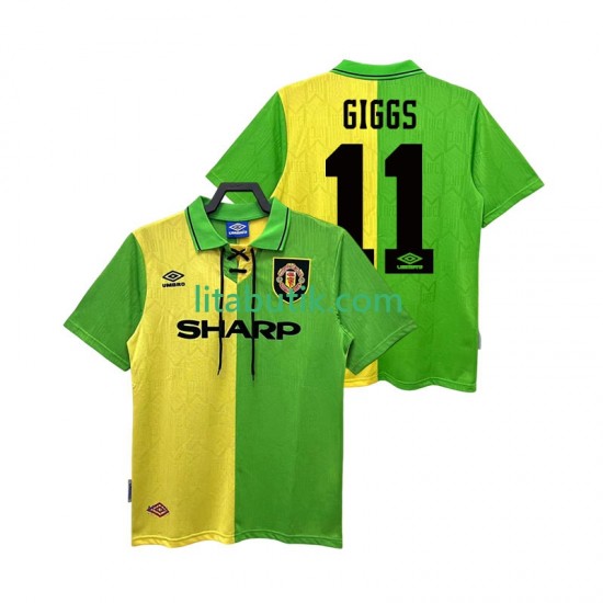 Manchester United GIGGS 11 1992 1994 Retro Män Borta Fotbollströja Kortärmad