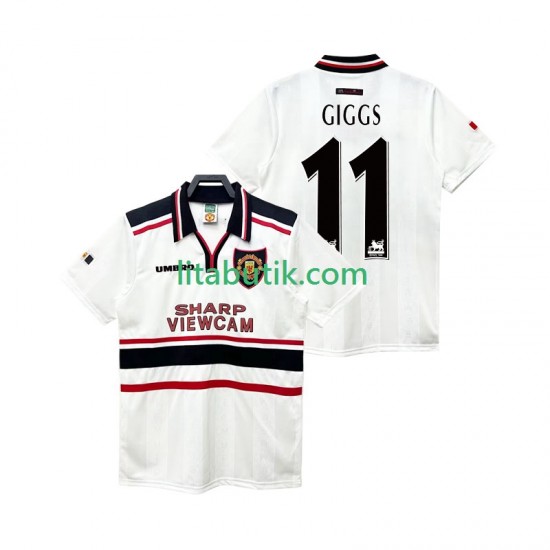 Manchester United GIGGS 11 Retro Män Borta Fotbollströja 1998 1999 Kortärmad