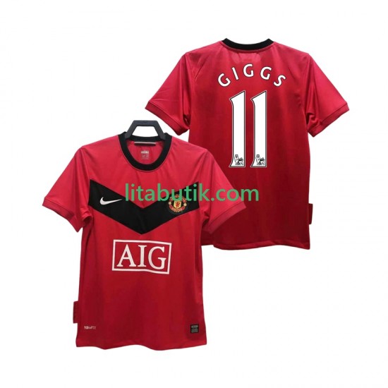 Manchester United GIGGS 11 2009 Retro Män Hemma Fotbollströja 2010 Kortärmad