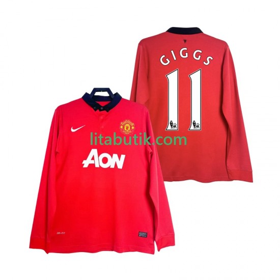 Manchester United GIGGS 11 2013 2014 Retro Män Hemma Fotbollströja Långärmad