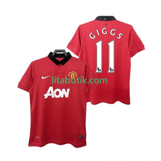 Manchester United GIGGS 11 2013 2014 Retro Män Hemma Fotbollströja Kortärmad