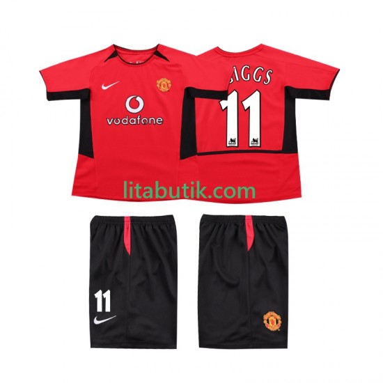 Manchester United GIGGS 11 Retro Barn Hemma Fotbollströja 2002 2004 Kortärmad