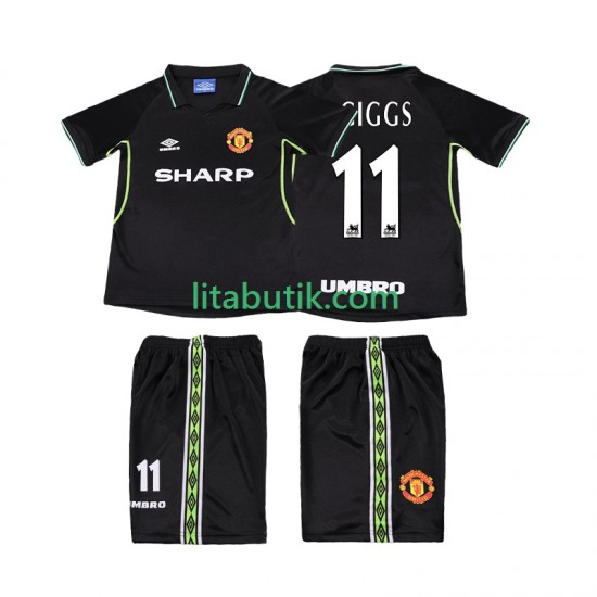 Manchester United GIGGS 11 Retro Barn Tredje Fotbollströja 1998 1999 Kortärmad