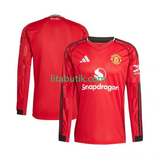 Manchester United Män Hemma Fotbollströja 2025-2026 Långärmad