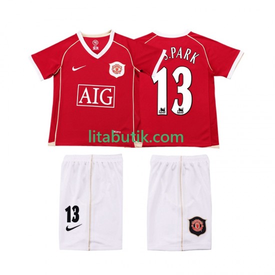 Manchester United J.S.PARK 13 2007 Retro Barn Hemma Fotbollströja 2006 Kortärmad