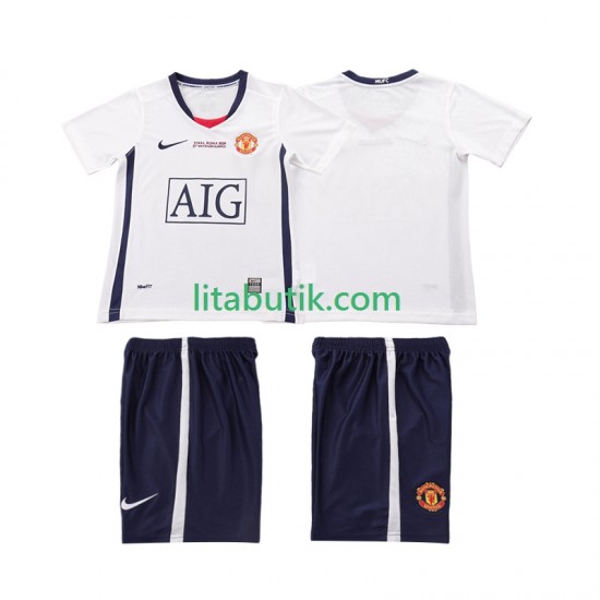 Manchester United Champions League 2009 Retro Barn Borta Fotbollströja 2008 Kortärmad
