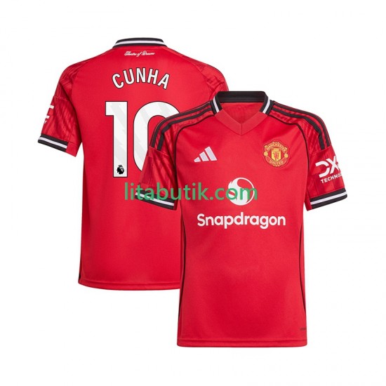 Manchester United Matheus Cunha 10 Män Hemma Fotbollströja 2025-2026 Kortärmad