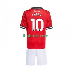 Manchester United Matheus Cunha 10 Barn Hemma Fotbollströja 2025-2026 Kortärmad Manchester United Matheus Cunha 10 Barn Hemma Fotbollströja 2025-2026 Kortärmad